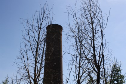 The remains of a copper mine that closed in 1918